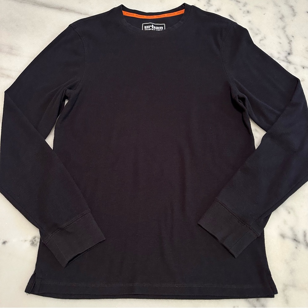 Urban Pipeline Men’s Long Sleeve Thermal Crewneck Black Size Small